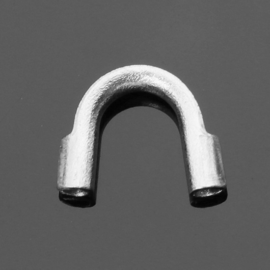 Immagine di 304 Acciaio Inossidabile Protezioni di Filo Tono Argento 6mm x 5mm, 5 Pz
