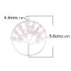 Immagine di (Grado A) Quarzo Rosa ( Naturale ) Ciondoli Tono Argento Rosa Chiaro Tondo Avvolto 5.6cm x 5cm, 1 Pz