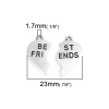 Bild von Zinklegierung Beste Freunde Charms Gebrochenes Herz Antiksilber Message " Best Friends " 23mm x 13mm, 10 Sets ( 2 Stück/Set)