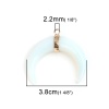 Picture of (Grade A) Opal ( Synthetic ) Pendants Gold Plated White Half Moon 3.8cm x 3.7cm, 1 Piece