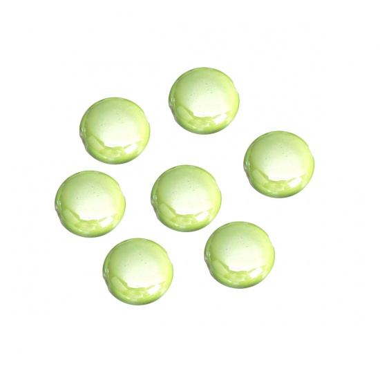 Picture of Ceramic Beads Round Green About 15mm Dia, Hole: Approx 2.6mm, 20 PCs