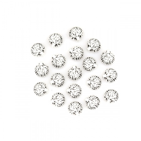 Lega di Zinco Perline Albero Argento Antico Circa 8mm x 8mm, Foro:Circa 1.2mm, 100 Pz