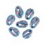 Изображение Бусины из Раковины, Береговичок, Разноцветный с узором “ Цветок ” , 25мм x 17мм-18мм x 14мм, 10 ШТ
