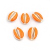 天然 シェル ビーズ 巻き貝 オレンジ色 約 25mmx 17mm-18mmx 14mm、 10 個 の画像