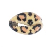 Bild von Muschel Perlen Strandschnecke Schwarz & Beige Leopard Muster 25mm x 17mm-18mm x 14mm, 10 Stück