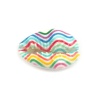 Изображение Бусины из Раковины, Береговичок, Разноцветный с узором “ волна ” , 25мм x 17мм-18мм x 14мм, 10 ШТ
