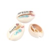 Image de Perles en Coquille Escargot de Mer Cheval de Mer Mots" Dream " 25mm x 17mm-18mm x 14mm, 10 Pcs
