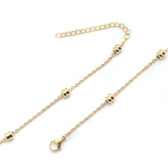 Picture of 304 Stainless Steel Link Cable Chain Necklace Gold Plated With Lobster Claw Clasp 75cm(29 4/8") long, 1 Piece