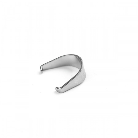 Picture of 304 Stainless Steel Pendant Pinch Bails Clasps U-shaped Silver Tone 10mm x 9mm, 20 PCs