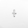 Bild von 304 Edelstahl Religiös Charms Kreuz Silberfarbe 12mm x 7mm, 100 Stück