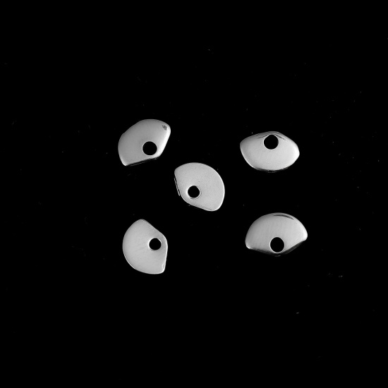 Immagine di 304 Acciaio Inossidabile Charms A Forma di Ventagli Tono Argento 7mm x 5mm, 10 Pz