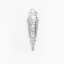 Immagine di 304 Acciaio Inossidabile Ciondoli Rombo Tono Argento Filigrana 4.1cm x 1.1cm, 10 Pz