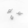 Picture of 304 Stainless Steel Connectors Round Silver Tone 11mm x 5mm, 10 PCs