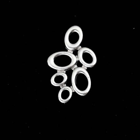 304 Acciaio Inossidabile Connettore Ovale Tono Argento 25mm x 15mm, 10 Pz