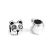 Imagen de Zamak Cuentas Panda Tono de Plata Aprox 10mm x 9mm, Agujero: Aprox 4.6mm, 10 Unidades
