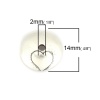 Изображение Цинковый Сплав Шапочки Для Бусин Круглые Античное Серебро Сердце, (для 16мм бусины) 14мм диаметр, 20 ШТ