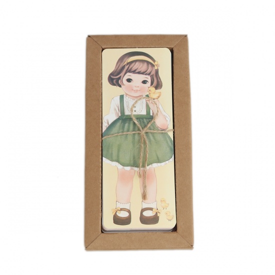 Picture of Paper Bookmark Rectangle Multicolor Girl 5.5cm x 4.3cm, 2 Sets ( 30 PCs/Set)