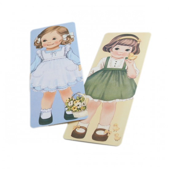 Picture of Paper Bookmark Rectangle Multicolor Girl 5.5cm x 4.3cm, 2 Sets ( 30 PCs/Set)