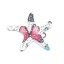 Picture of Brass Filigree Stamping Connectors Star Fish Multicolor Painting 21mm x 20mm, 10 PCs