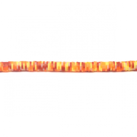 Immagine di Argilla Katsuki Perline Tondo Multicolore Circa 6mm Dia, Foro: Circa 1.7mm, lunghezza: 40.5cm - 40cm, 3 Fili (Circa 330 - 350 Pezzi/Treccia)