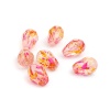 Picture of Glass Beads Drop Orange Spot About 11mm x 8mm, Hole: Approx 1.3mm, 50 PCs
