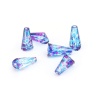 Picture of Glass Beads Tower Blue & Fuchsia Spot Plating About 15mm x 8mm, Hole: Approx 1mm, 20 PCs