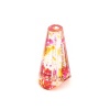 Picture of Glass Beads Tower Orange Spot Plating About 15mm x 8mm, Hole: Approx 1mm, 20 PCs