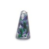 Bild von Glas Perlen Turm Violett & Grün Fleck ca. 15mm x 8mm, Loch: ca. 1mm, 20 Stück