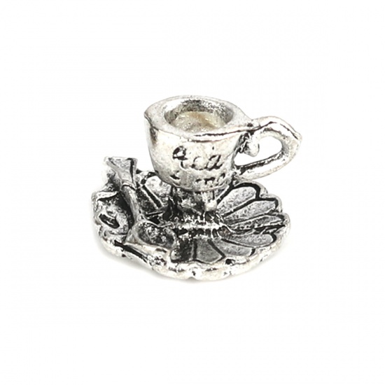 Picture of Zinc Based Alloy Charms Cup Antique Silver 14mm x 10mm, 20 PCs