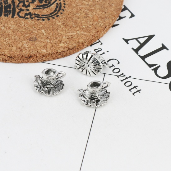Picture of Zinc Based Alloy Charms Cup Antique Silver 14mm x 10mm, 20 PCs