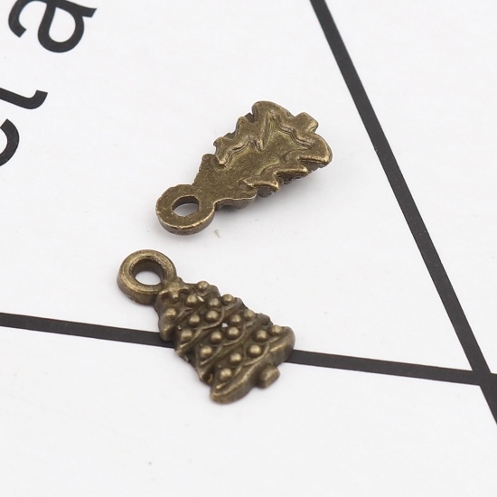 Picture of Zinc Based Alloy Charms Christmas Tree Antique Bronze 12mm x 7mm, 100 PCs