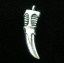 Picture of 10PCs Antique Silver Horn Charms Pendants 36x11mm