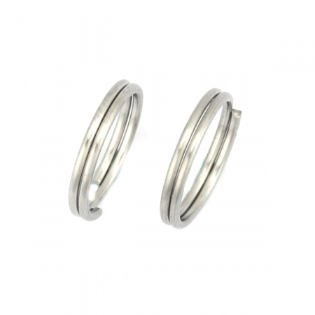Picture of 200 PCs 10mm Dia., 0.7mm(21 gauge) 304 Stainless Steel Double Split Jump Rings Findings For Jewelry Making Silver Tone Round