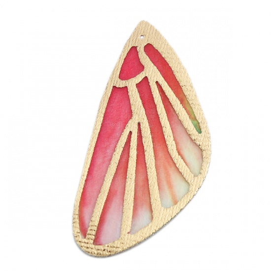 Picture of Fabric Pendants Butterfly Wing Multicolor 6cm x 3cm, 5 PCs
