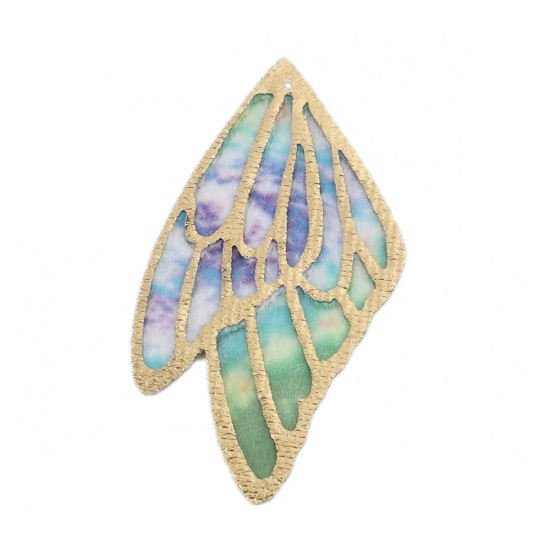 Изображение ткань Подвески Крыло бабочки Разноцветный 4см x 2.3см, 5 Куски(ов)