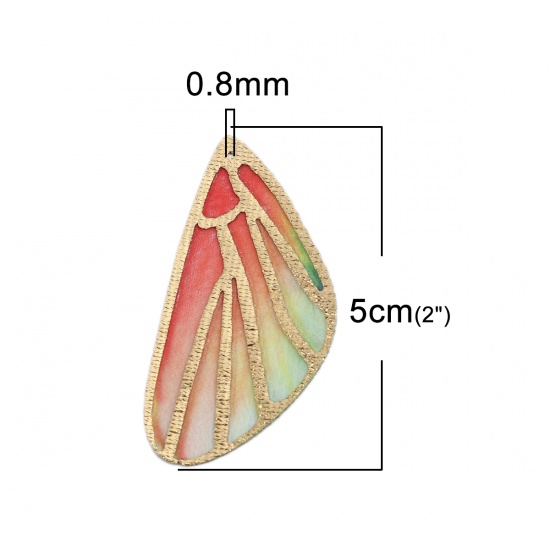 Изображение ткань Подвески Крыло бабочки Разноцветный 5см x 2см, 5 Куски(ов)