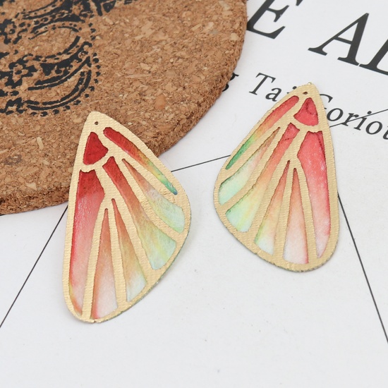 Picture of Fabric Pendants Butterfly Wing Multicolor 5cm x 2cm, 5 PCs