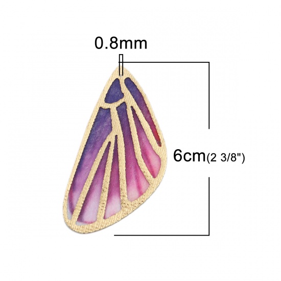Изображение ткань Подвески Крыло бабочки Разноцветный 6см x 3см, 5 Куски(ов)