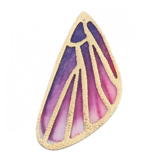 Immagine di Tessuto Ciondoli Ala della Farfalla Multicolore 4cm x 2cm, 5 Fogli
