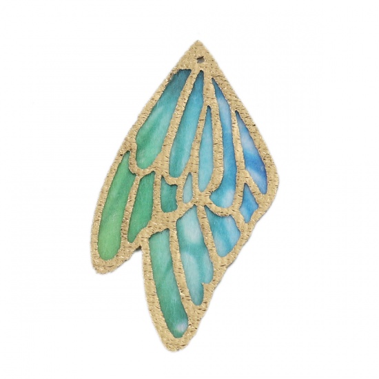 Изображение ткань Подвески Крыло бабочки Разноцветный 5см x 2.8см, 5 Куски(ов)