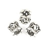 Picture of Zinc Based Alloy European Style Large Hole Charm Beads Cylinder Antique Silver Color Hollow About 11mm x 9mm, Hole: Approx 6.3mm, 10 PCs