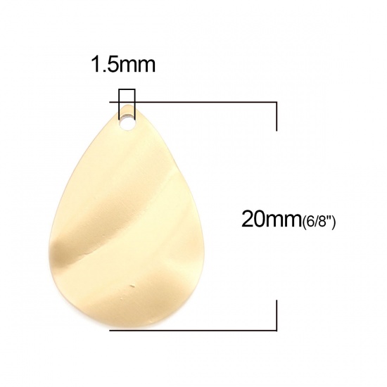 Immagine di Lega di Zinco Connettore Accessori Goccia Oro Opaco Curva 20mm x 13mm, 10 Pz