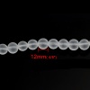 Immagine di Vetro Perline Trasparente Smerigliato Circa 12mm Dia, Foro: Circa 0.9mm, lunghezza: 38cm, 2 Fili (Circa 33 Pezzi/Treccia)