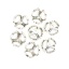 Picture of Zinc Based Alloy Beads Caps Flower Antique Silver Heart Hollow (Fit Beads Size: 18mm Dia.) 17mm x 16mm, 20 PCs
