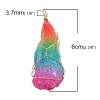 Image de (Classement A) Pendentifs Doré en Cristal ( Naturel ) Irrégulier Multicolore Enroulé 6cm x 2.3cm, 1 Pièce