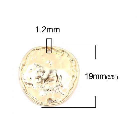 Picture of Zinc Based Alloy Connectors Irregular Gold Plated Oval 19mm x 18mm, 10 PCs