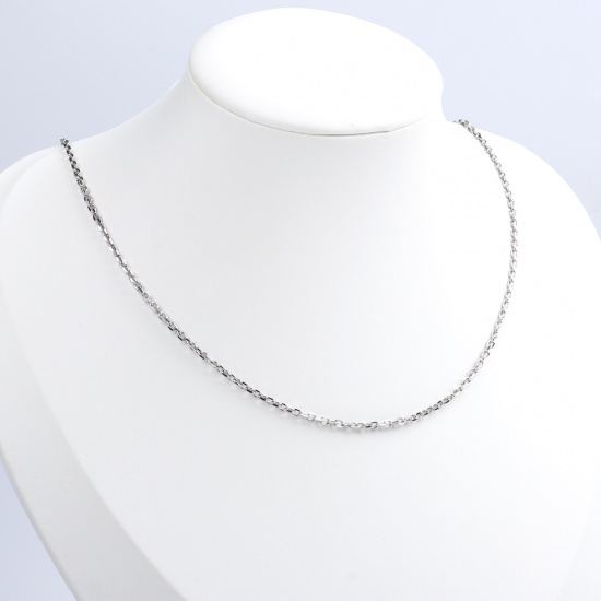 Bild von 304 Edelstahl Büroklammer Ketten Gliederkette Kette Halskette Silberfarbe 50cm lang, 1 Strang