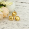 Picture of Zinc Based Alloy Spacer Beads Oval Matt Gold About 9mm x 7mm, Hole: Approx 2.6mm, 10 PCs