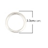 Изображение Цинковый Сплав Коннекторы фурнитуры Кольцо Серебряный Тон (для 3.3см диаметр, 5 ШТ