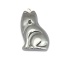 Bild von (Klasse A) Hämatit Haustier Silhouette Anhänger Metallgrau Katze Tier 3.1cm x 2cm, 1 Stück